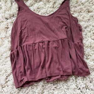 Wild Fable Mauve Ribbed Tank Top
